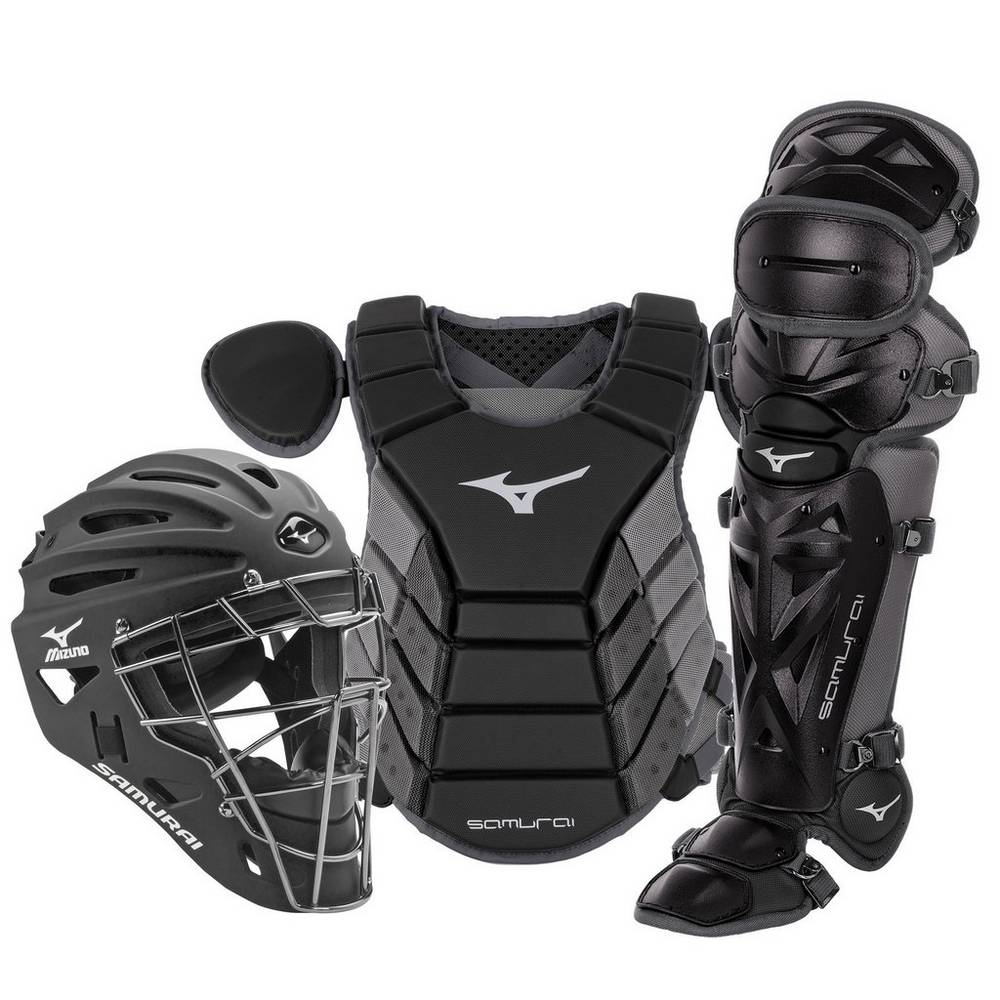 Panske Catchers Gear Mizuno Samurai Adult 15" Boxed Baseball Čierne/Siva Vypredaj LCRA50493